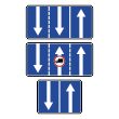 Дорожный знак 5.15.7 «Направление движения по полосам» (металл 0,8 мм, III типоразмер: 900х1800 мм, С/О пленка: тип Б высокоинтенсив.)